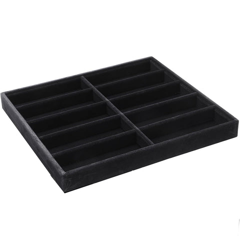 12 Slots Sunglass PU Leather Organizer Trays Glasses Tray Stackable Jewelry Trays Sunglass Organizer Display Box, 12 Grids