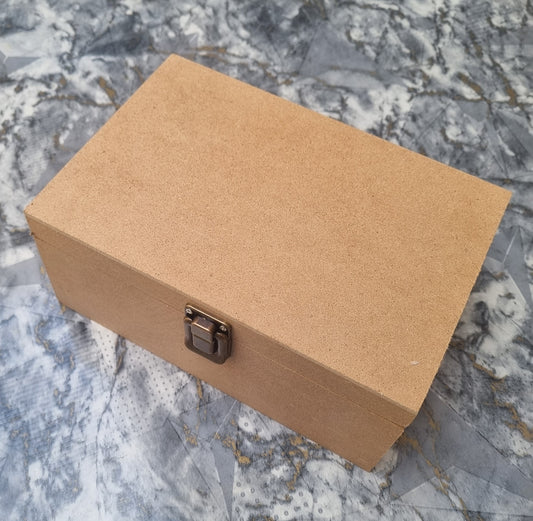 4 Partition Plain DIY MDF Box for Craft | Unfinished MDF Box Plain for Decoupage | MDF Box for Art and Craft | 9x6x4 inch 6mm Thickness
