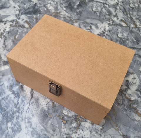 4 Partition Plain DIY MDF Box for Craft | Unfinished MDF Box Plain for Decoupage | MDF Box for Art and Craft | 9x6x4 inch 6mm Thickness