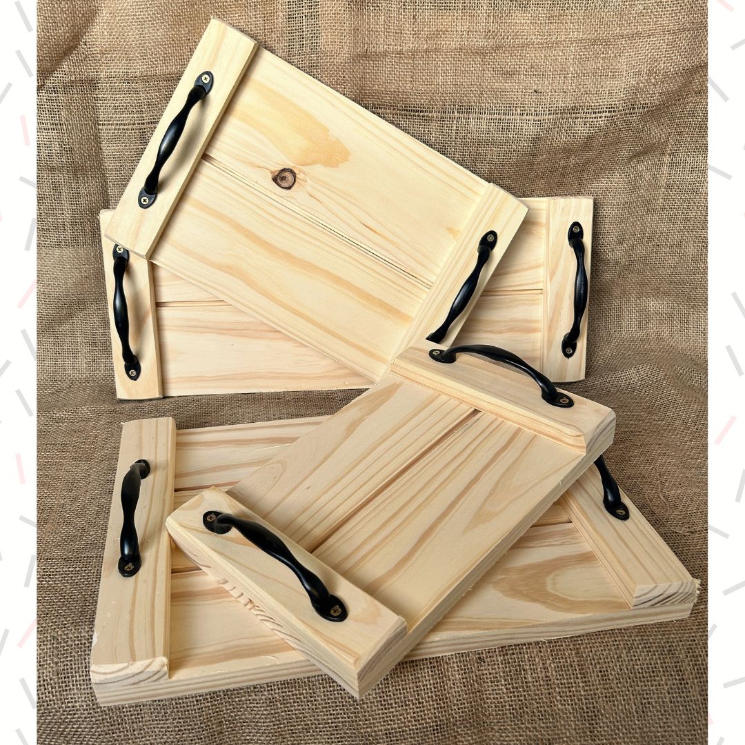 Unfifnished Natural Wood Serving Trays For Art and Craft, Burn Art, Resin Aart