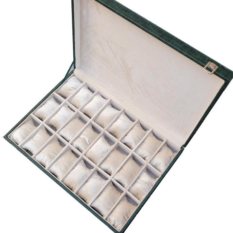 24 Slots PU Leather Watch Organizer Box
