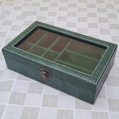 Premium Quality Artificial Leather 6 Watch and 3 Sunglass Organizer Box