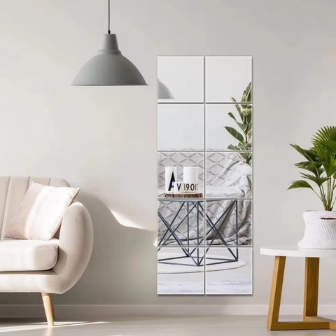 Silver and Gold  Sqaures Acrylic Mirrors Light Gold Portable Self Adhesive  Mirror DIY Art and Craft Non Glass Craft MIrror (Copy) (Copy)
