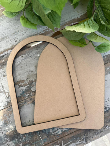 Arch with overlay Frame 2 piece set Blank Ply shape