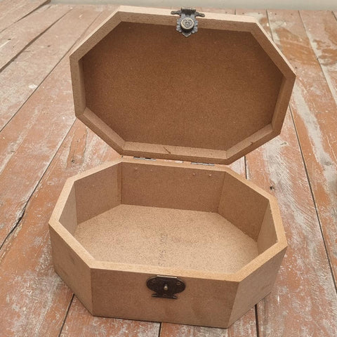 Unfinished MDF Treasure Box Vintage Style Box Jewellery Box