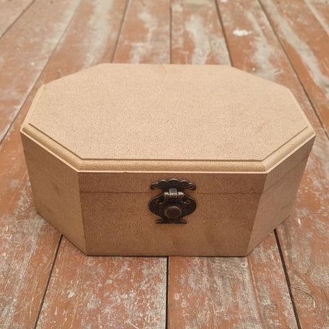 Unfinished MDF Treasure Box Vintage Style Box Jewellery Box