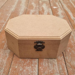 Unfinished MDF Treasure Box Vintage Style Box Jewellery Box