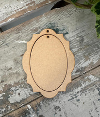 Elegant Oval Frame 3 piece set Blank MDF shape