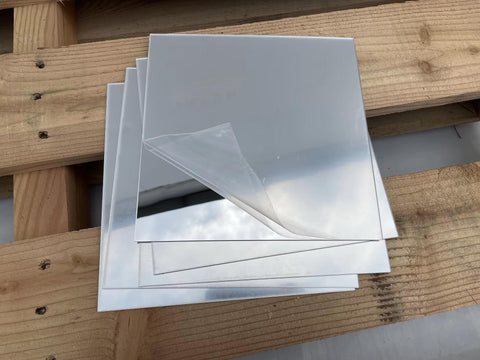 Silver and Gold  Sqaures Acrylic Mirrors Light Gold Portable Self Adhesive  Mirror DIY Art and Craft Non Glass Craft MIrror (Copy) (Copy)