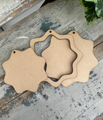 Modern Star 3 piece set Blank MDF shape