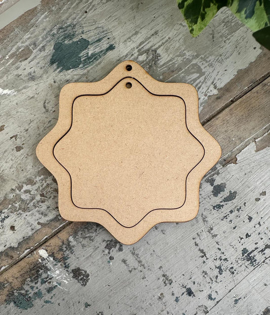 Modern Star 3 piece set Blank MDF shape