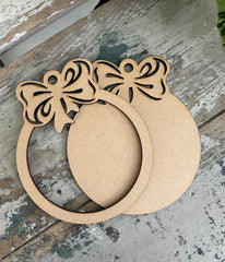 Detailed Bow 2 piece set Blank MDF shape