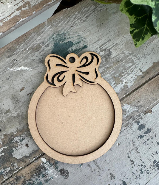 Detailed Bow 2 piece set Blank MDF shape