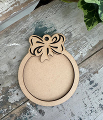 Detailed Bow 2 piece set Blank MDF shape