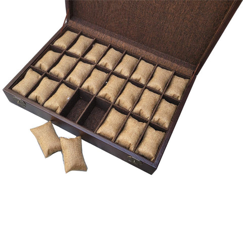 6 Slots 12 Slots 24 Slots Vintage Leather Watch Organizer Box