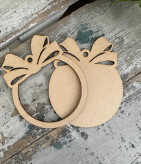 Large Bow 2 piece set Blank MDF shape