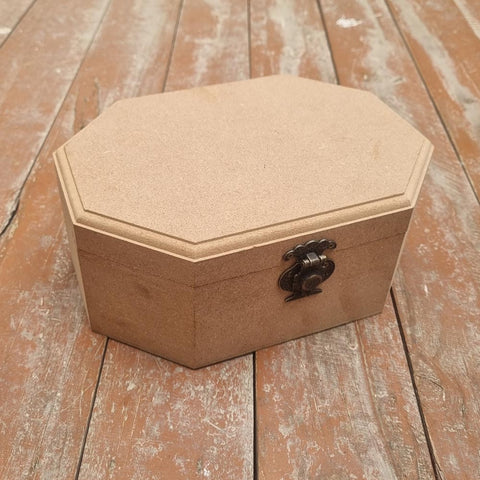 Unfinished MDF Treasure Box Vintage Style Box Jewellery Box