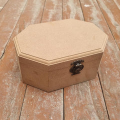 Unfinished MDF Treasure Box Vintage Style Box Jewellery Box