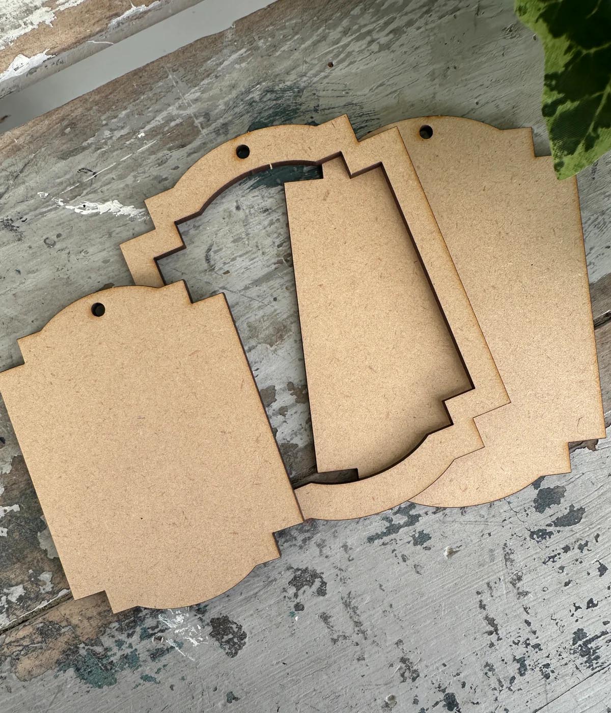 Elegant Frame 3 piece set Blank MDF shape 8 Corner