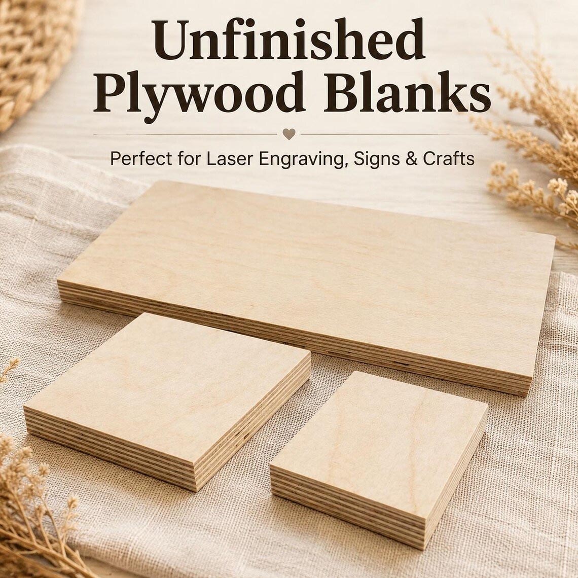 1pcs Wood Rectangle Blank Craft Supply for Crafting Project Base Holiday Decor Standing Display Shelf Piece Thick Wooden Square Shape 16mm Thick
