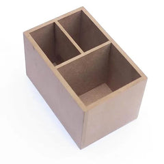 Diy Mdf Stationery Wood Sheet Craft - Plain Mdf Cutouts Stationery Desktop Organizer For Painting, Decoupage, Resin Art Work & Decoration (Diy Mdf Caddy Box)