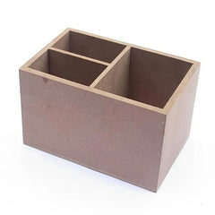 Diy Mdf Stationery Wood Sheet Craft - Plain Mdf Cutouts Stationery Desktop Organizer For Painting, Decoupage, Resin Art Work & Decoration (Diy Mdf Caddy Box)