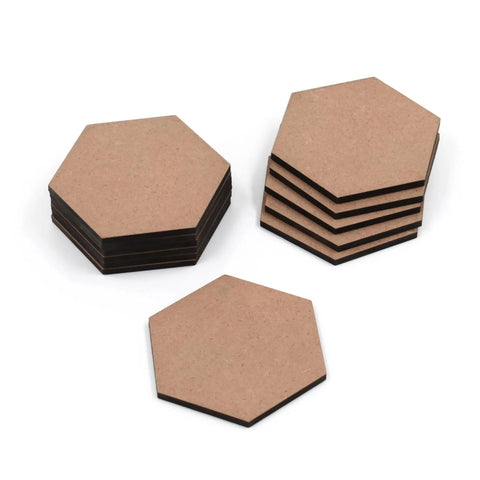 6pcs DIY Simple MDF Wooden Serving Coasters Untreated Coaster For DIY Painting 6mm Thick