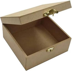 9 Partition Plain DIY MDF Box for Craft | Unfinished MDF Box Plain for Decoupage | MDF Box for Art and Craft | 12x12x4 inch 6mm Thickness