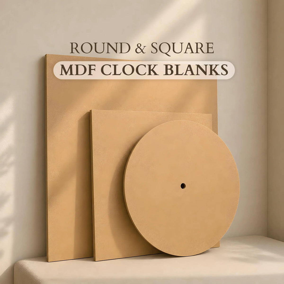 Unfinished MDF Clock Base for Art and Craft Resin Art Painting Thickness 6.5mm