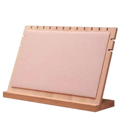 Large Wooden Jewelry Display Stand – Vertical Holder for Necklaces, Earrings & Pendants