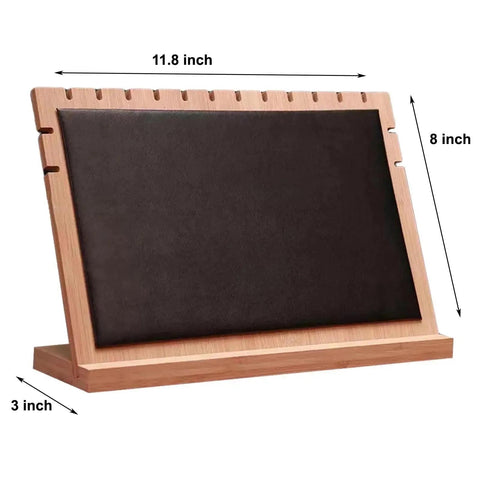 Large Wooden Jewelry Display Stand – Vertical Holder for Necklaces, Earrings & Pendants