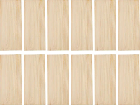 Rectangle Wood Boards Unfinished Wood Blocks for Crafting, 11.8x3.9x0.4in Blank Whittling Wooden Blocks for Wood Carving,Painting & Burning