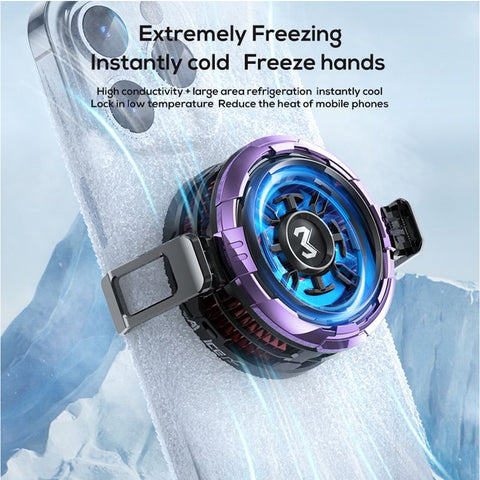 MEMO CX08 Pro Mobile Cooler Phone Radiator With AI and Pro Model 2 Gear Magnetic Phone Cooler for PUBG and Different Games