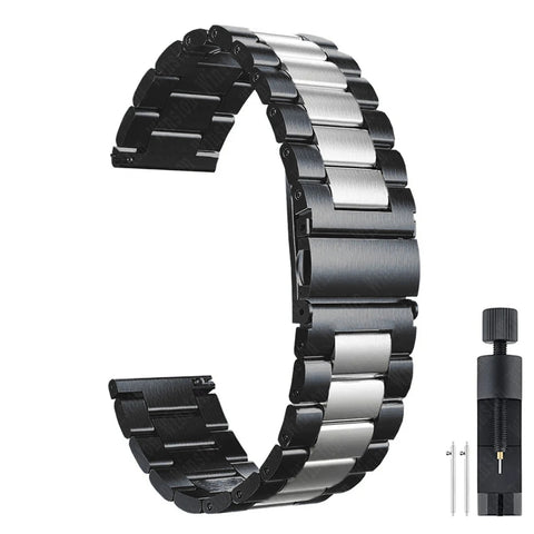 Solid Stainless Steel Curved Watch Band Strap For Samsung Galaxy Watch 6 Watch 5 Galaxy Watch 4 Classic 42mm 46mm And Galaxy Watch 4 44mm 40mm