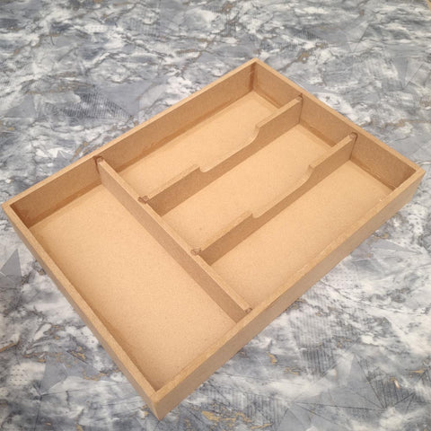 Unfinished MDF Cutllery Box With Lid For Art and Craft Deco Page