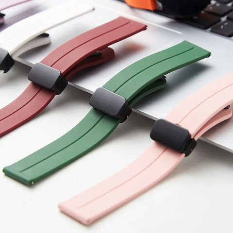 20mm Magnetic Silicone Strap – Soft, Adjustable & Durable Watch Band for Daily Wear & Sports