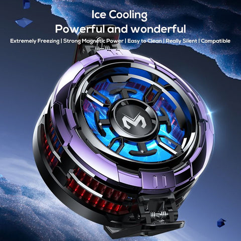 MEMO CX08 Pro Mobile Cooler Phone Radiator With AI and Pro Model 2 Gear Magnetic Phone Cooler for PUBG and Different Games