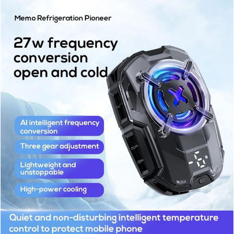 MEMO DL16 Mobile Phone Radiator Phone Cooling Fan Case Cold Wind Handle Fan for PUBG Mobile Gaming Phone Cooler Phone Cooling Fan Case