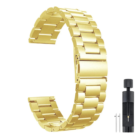 Solid Stainless Steel Curved Watch Band Strap For Samsung Galaxy Watch 6 Watch 5 Galaxy Watch 4 Classic 42mm 46mm And Galaxy Watch 4 44mm 40mm