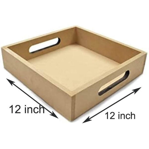 Plain DIY MDF Trays for Craft Set of 3