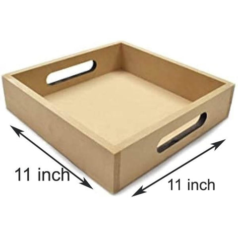 Plain DIY MDF Trays for Craft Set of 3