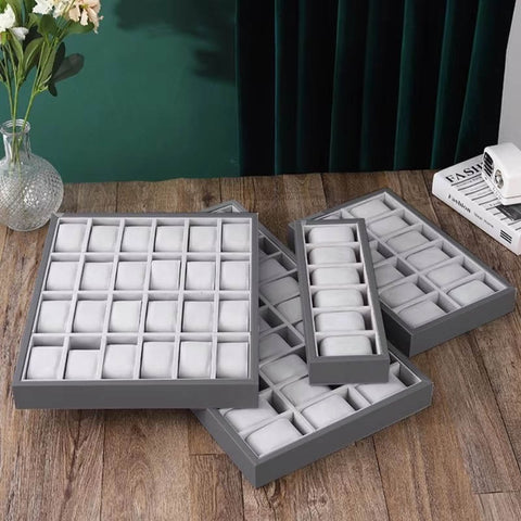 6 Slots 12 Slots 24 Sots Watch Organizer Tray Watch Display Tray Watch Storage Organizer Smart Watch Display Case