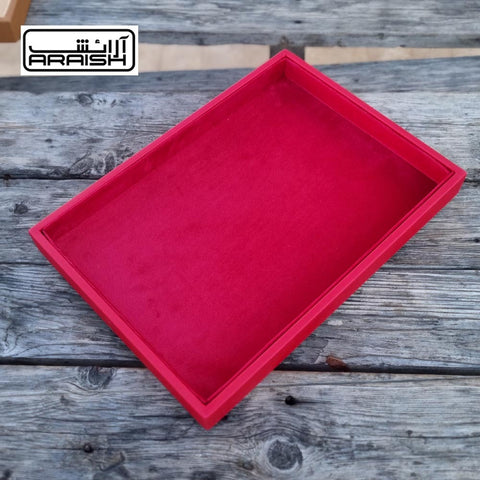 Araish Premium Velvet Leatherette Jewelry Display Box Tray