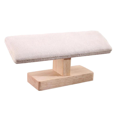 Square Wooden Jewelry Organizer Stand Meticulously Designed to Elegantly Display Watches, Bracelets, Chains, and Anklets with Professional Sophistication.