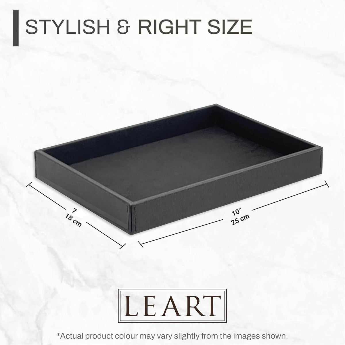 Jewellery Display Tray Valet Tray for Men & Women – Leather Tray Organizer | Bedside, Nightstand, Office Desk Organizer Tray