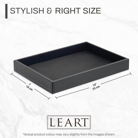 Jewellery Display Tray Valet Tray for Men & Women – Leather Tray Organizer | Bedside, Nightstand, Office Desk Organizer Tray