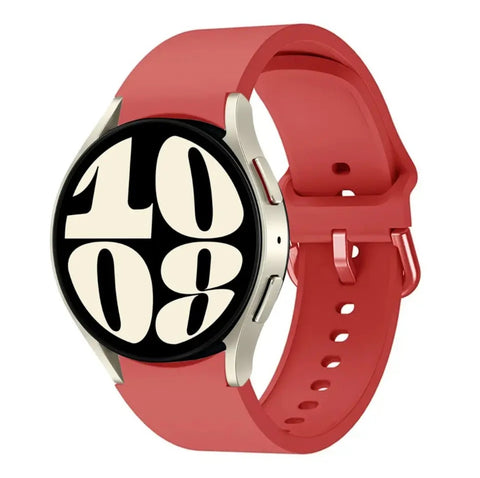 Replacement Silicone Curved Watch Band Strap for Samsung Galaxy Watch 4, 5, and 6 Classic (42mm, 46mm) and Galaxy Watch 4, 5, 6 (44mm, 40mm).