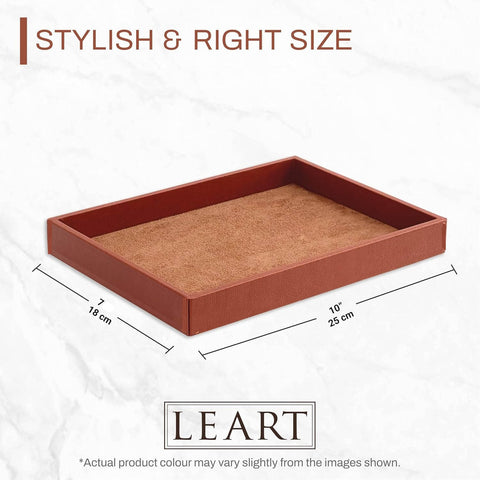 Jewellery Display Tray Valet Tray for Men & Women – Leather Tray Organizer | Bedside, Nightstand, Office Desk Organizer Tray