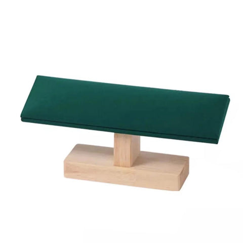 Square Wooden Jewelry Organizer Stand Meticulously Designed to Elegantly Display Watches, Bracelets, Chains, and Anklets with Professional Sophistication.