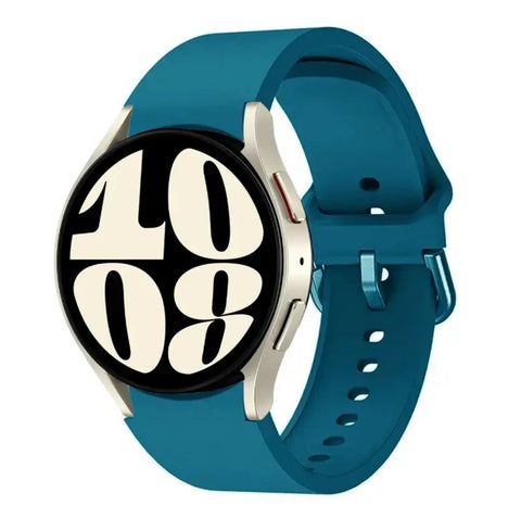 Replacement Silicone Curved Watch Band Strap for Samsung Galaxy Watch 4, 5, and 6 Classic (42mm, 46mm) and Galaxy Watch 4, 5, 6 (44mm, 40mm).